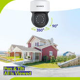 5MP 8 Channel PT Security Camera System - Hybrid 5-in-1 DVR, Pan & Tilt CCTV Camera, 100 ft Night Vision, Motion Detection, Outdoor, Waterproof